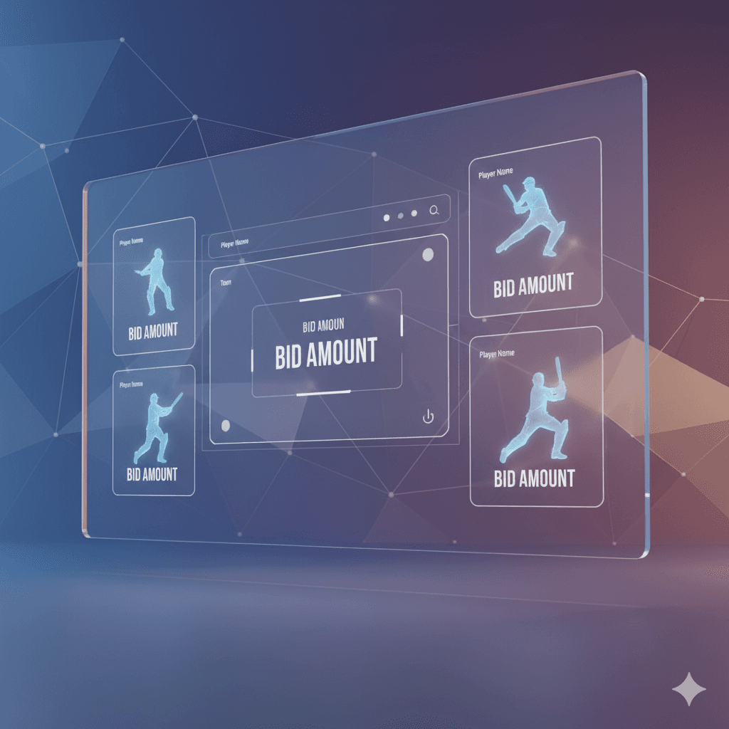 Dynamic sports action and auction graphics